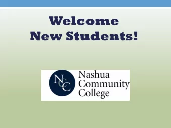 New Students!  Important Information  As an NCC Student, it is your responsibility to know  how