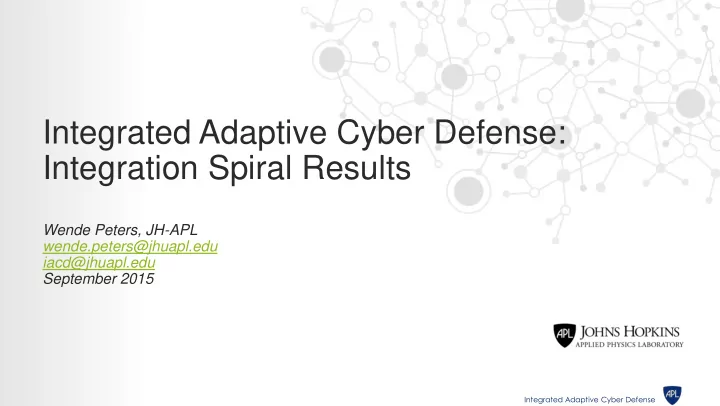 integration spiral results