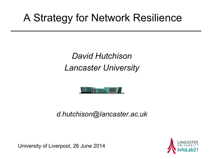 a strategy for network resilience
