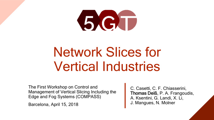 network slices for