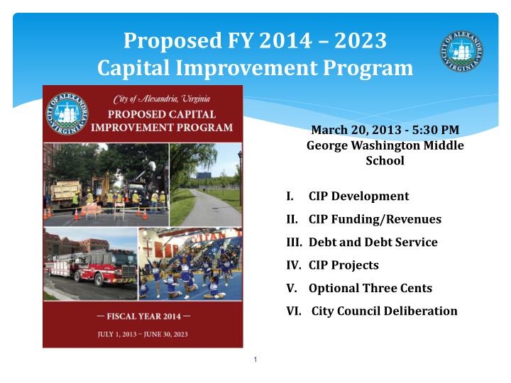 proposed fy 2014 2023 capital improvement program