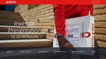 Investor  Presentation  - 1Q 2018 Results -  Disclaimer  Management Update  1Q 2018 Results  Long