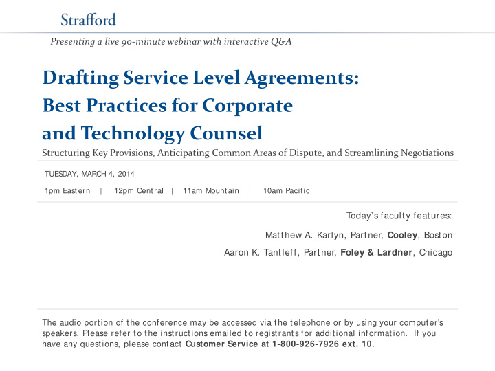 drafting service level agreements best practices for
