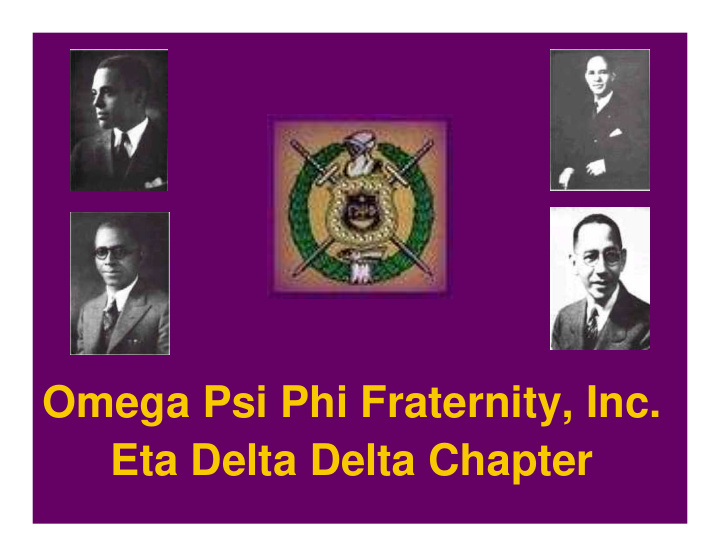 omega psi phi fraternity inc eta delta delta chapter the