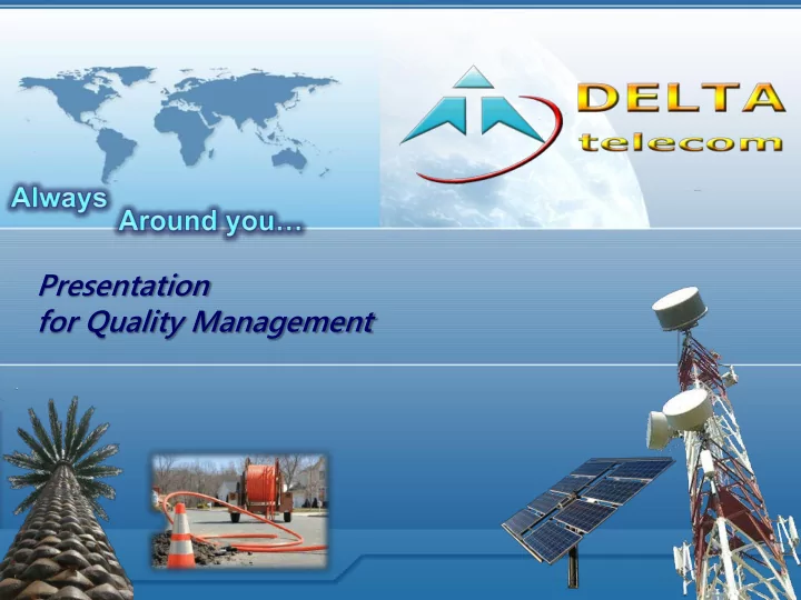 presentation for quality management quality management