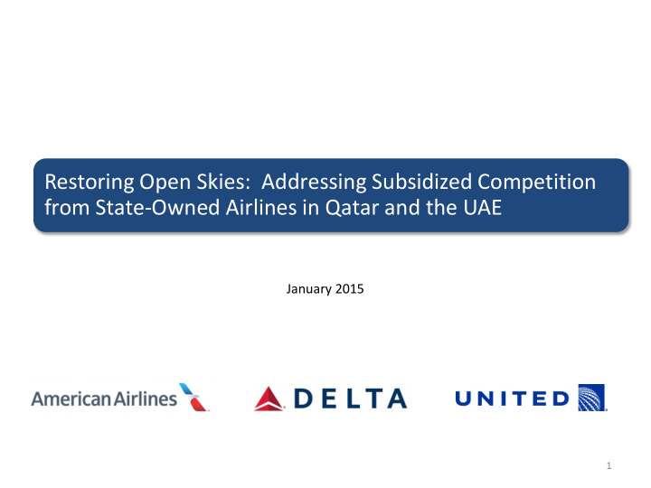 restoring open skies addressing subsidized competition