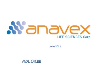 June 2011 Safe Harbor This presentation contains forward  looking statements made within the