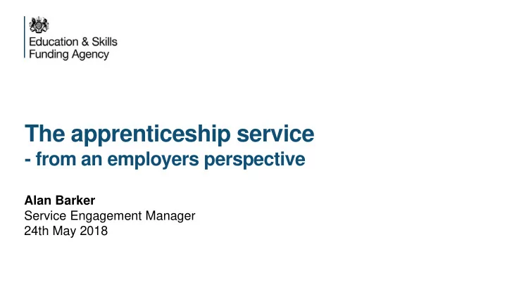 the apprenticeship service