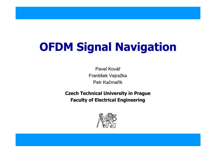 ofdm signal navigation nav 2008 2 ofdm signal navigation