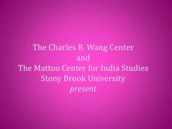 and  The Mattoo Center for India Studies  Stony Brook University  present  Diwali:  The Indian