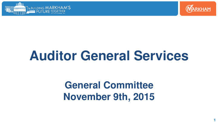 auditor general services