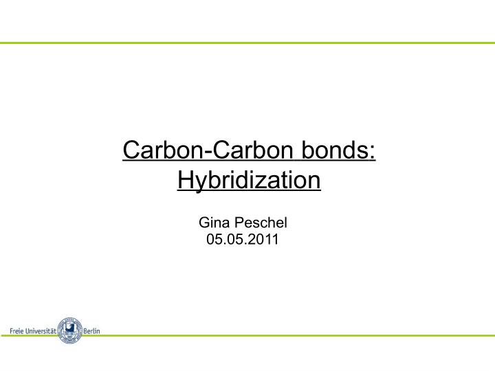 carbon carbon bonds hybridization