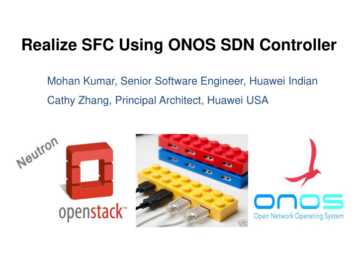realize sfc using onos sdn controller