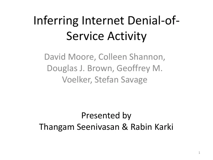 service activity