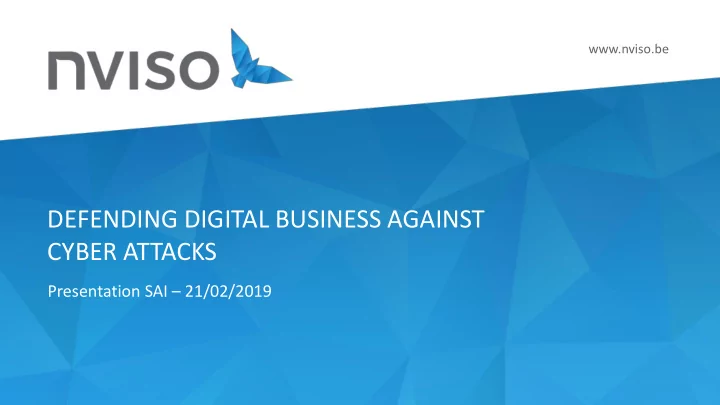 defending digital business against