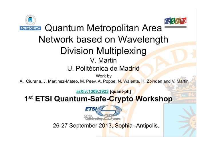 quantum metropolitan area network based on wavelength