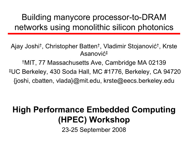 building manycore processor to dram networks using