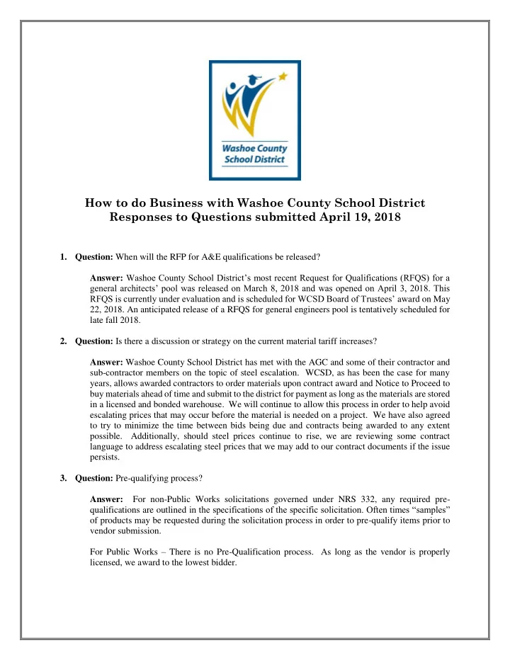 how to do business with washoe county school district