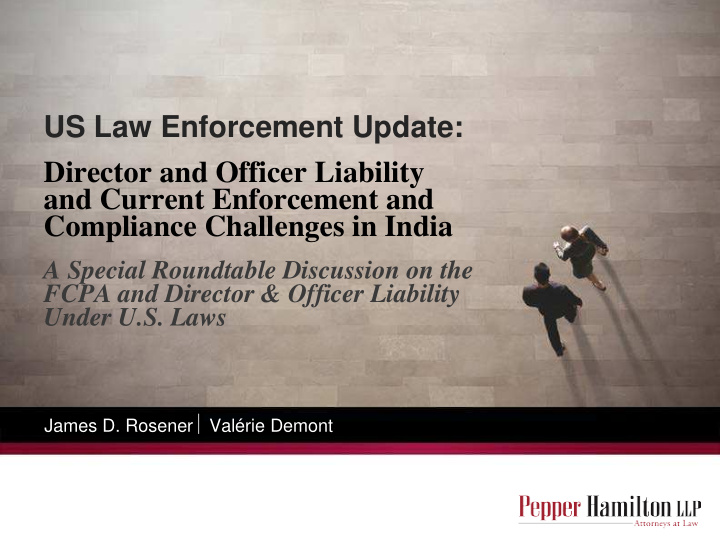 us law enforcement update director and officer liability