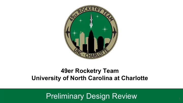 preliminary design review