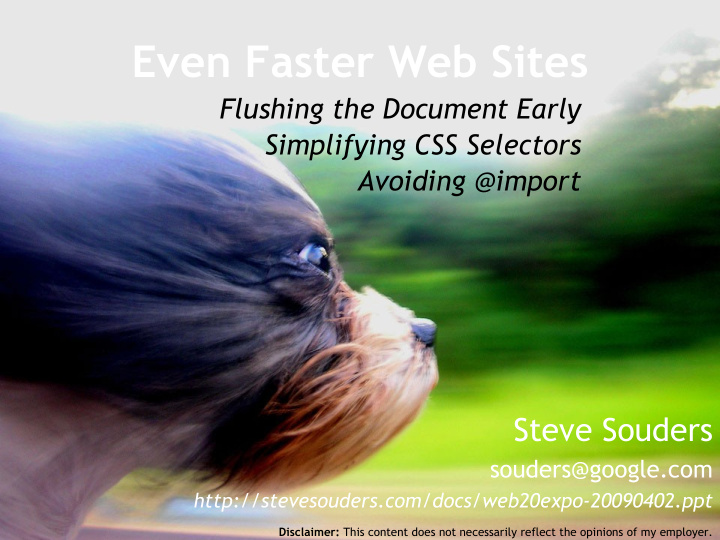 even faster web sites