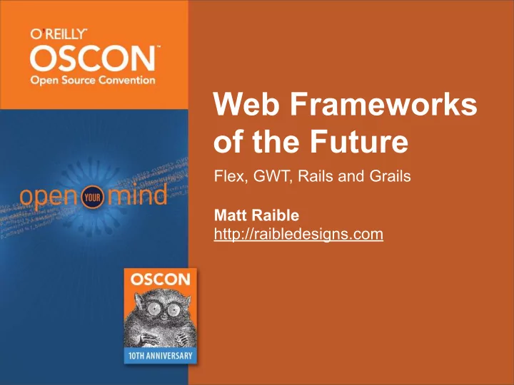 web frameworks of the future