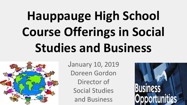 hauppauge high school course offerings in social studies
