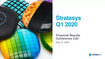 Q1 2020  Financial Results  Conference Call  May 14, 2020  2  Q1 2020  Conference call &amp;