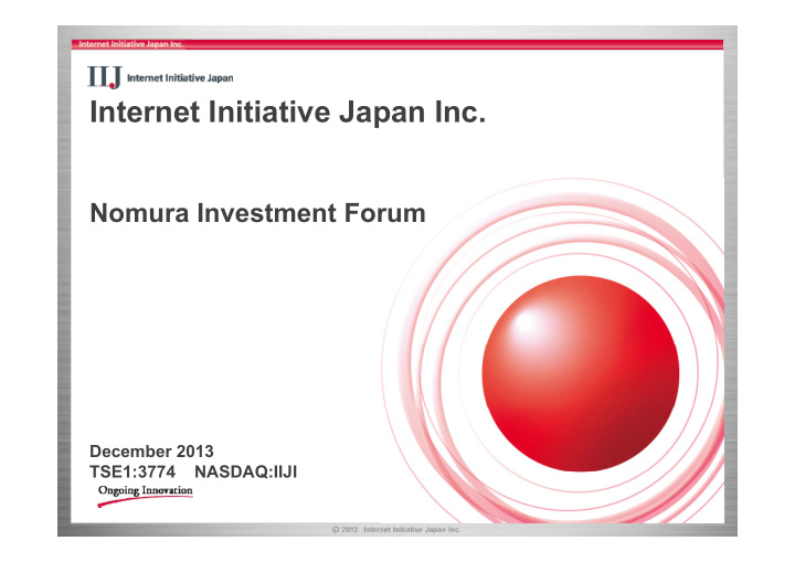 internet initiative japan inc