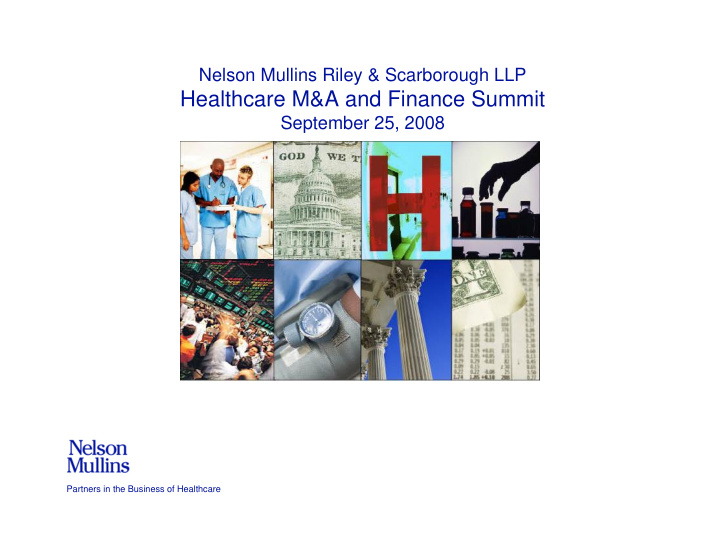 healthcare m a and finance summit