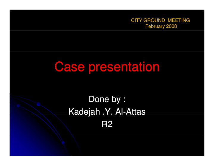 case presentation case presentation p