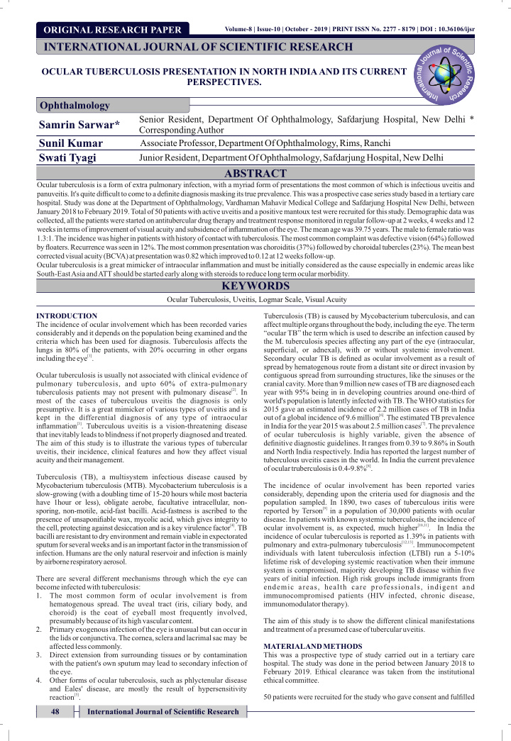 international journal of scientific research
