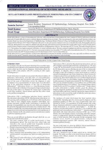 INTERNATIONAL JOURNAL OF SCIENTIFIC RESEARCH  50 patients were recruited for the study who gave