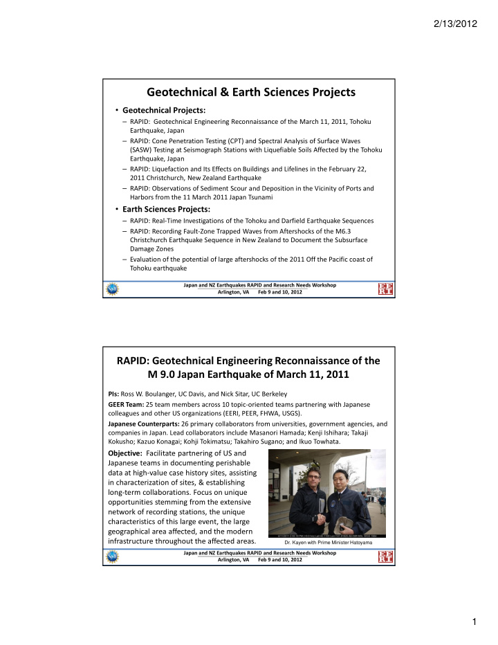 geotechnical earth sciences projects