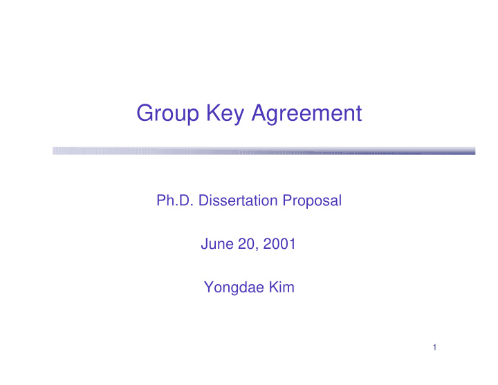 group key agreement