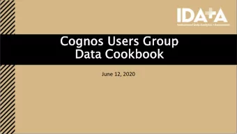Cogno  gnos  s Us  Users  rs Gr  Group  up  Data  a Cookb  kboo  ook  June 12, 2020  Data
