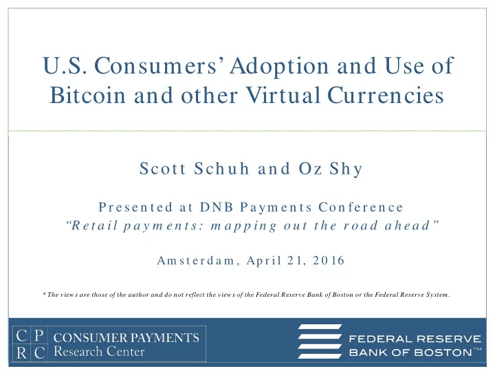 u s consumers adoption and use of bitcoin and other