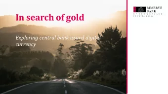 In search of gold  Exploring central bank issued digital  currency Money  what is it good for?