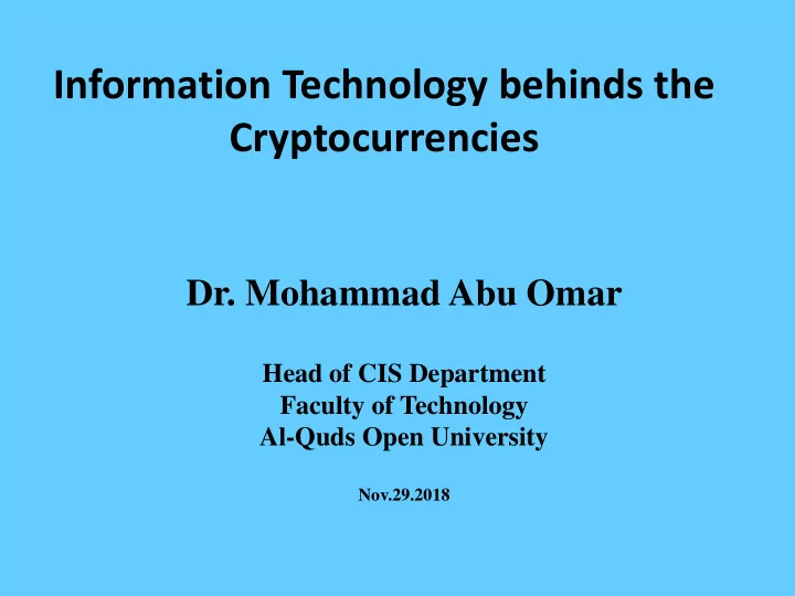 cryptocurrencies