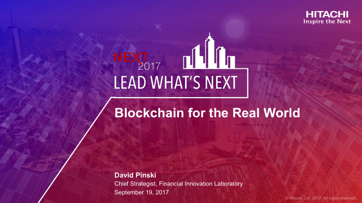 blockchain for the real world