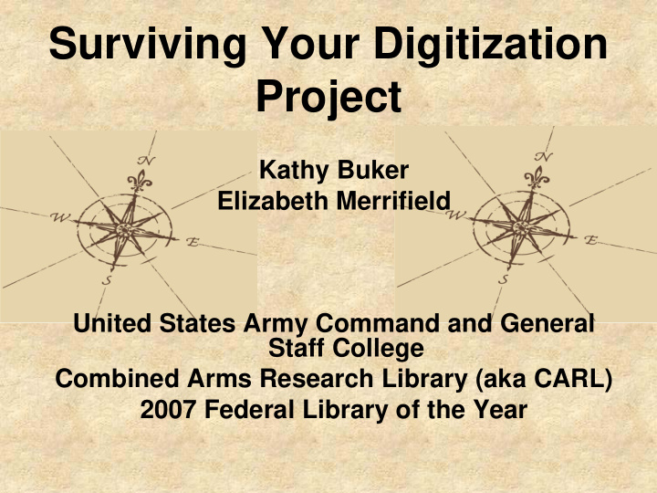 surviving your digitization project