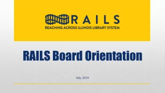 RAILS Board Orientation  July 2019  Library System History  Pre-1965  Library cooperation in