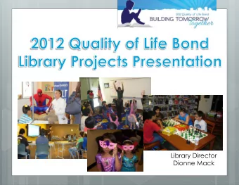 Dionne Mack  About El Paso  Median age: 32 years of age  205,000 residents under 18 years of