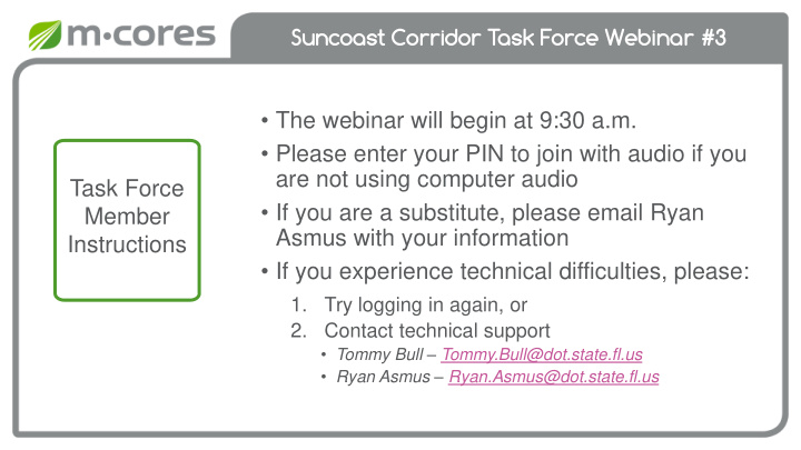 suncoast corridor task force webinar 3