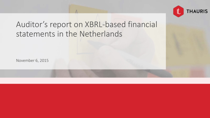 auditor s report on xbrl based financial statements in