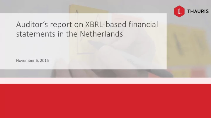 auditor s report on xbrl based financial statements in