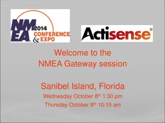 Sanibel Island, Florida Wednesday October 8 th 1:30 pm Thursday October 9 th 10:15 am