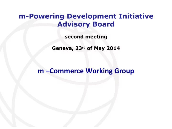 m commerce working group