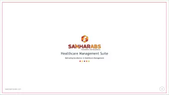 Healthcare Management Suite  Delivering Excellence in Healthcare Management  www.sanharabs.com  1