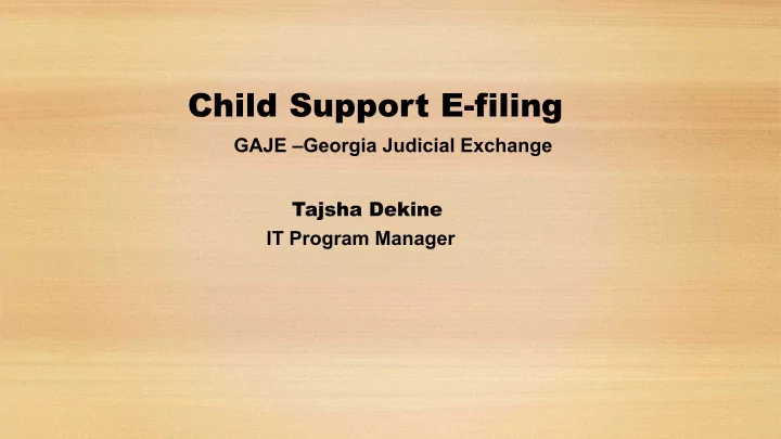 child support e filing